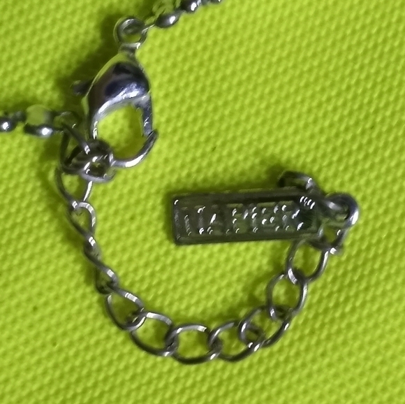 Silvertone beaded Napier necklace - Picture 2 of 5